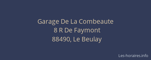 Garage De La Combeaute