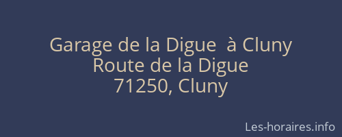 Garage de la Digue  à Cluny