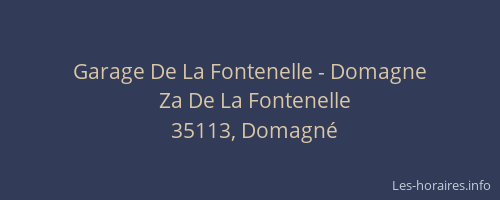 Garage De La Fontenelle - Domagne