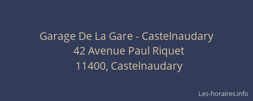 Garage De La Gare - Castelnaudary