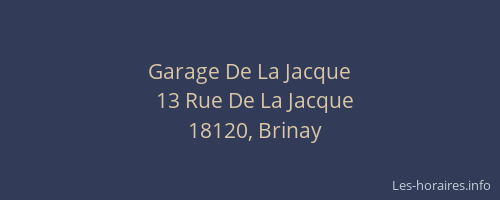 Garage De La Jacque