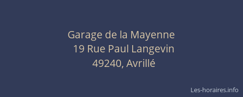 Garage de la Mayenne