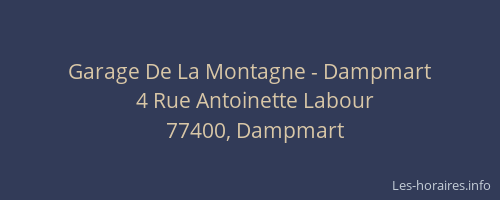 Garage De La Montagne - Dampmart