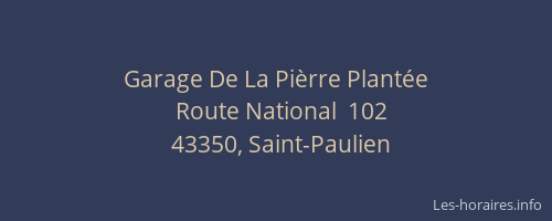 Garage De La Pi&egrave;rre Plant&eacute;e