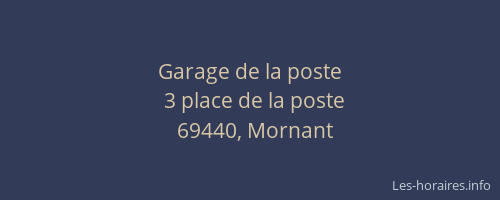 Garage de la poste