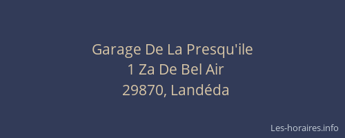 Garage De La Presqu'ile