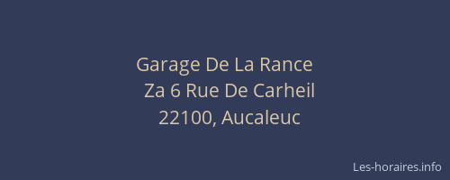 Garage De La Rance