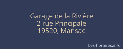 Garage de la Rivière