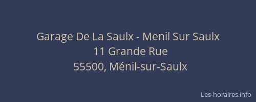 Garage De La Saulx - Menil Sur Saulx