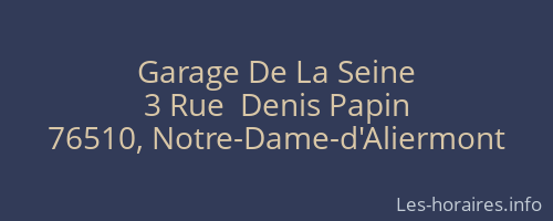 Garage De La Seine