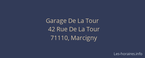 Garage De La Tour