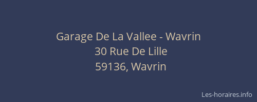 Garage De La Vallee - Wavrin