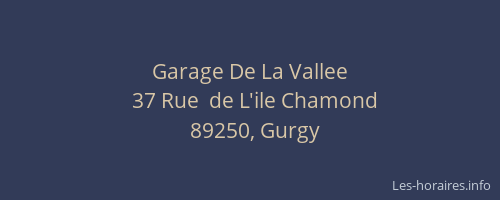 Garage De La Vallee