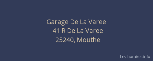 Garage De La Varee