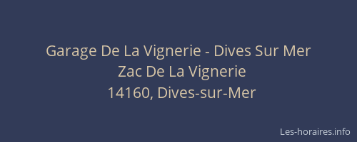 Garage De La Vignerie - Dives Sur Mer