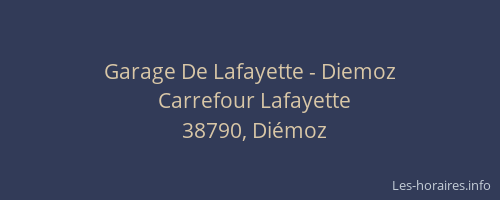 Garage De Lafayette - Diemoz