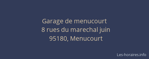 Garage de menucourt