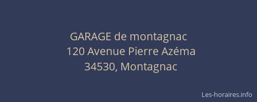 GARAGE de montagnac
