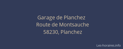 Garage de Planchez
