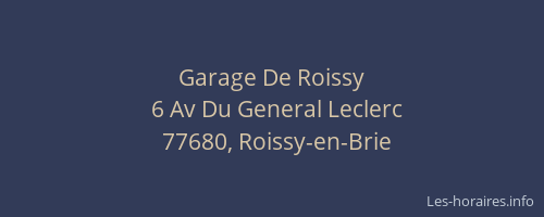 Garage De Roissy