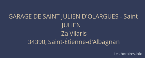 GARAGE DE SAINT JULIEN D'OLARGUES - Saint JULIEN