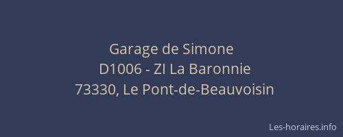 Garage de Simone
