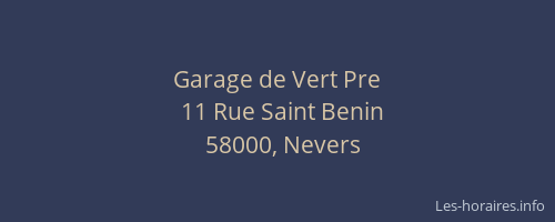 Garage de Vert Pre