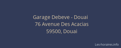 Garage Debeve - Douai