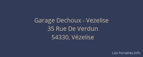 Garage Dechoux - Vezelise
