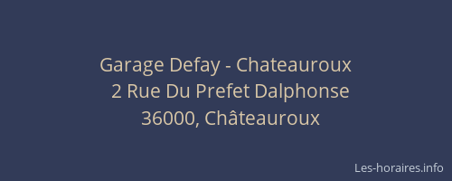 Garage Defay - Chateauroux