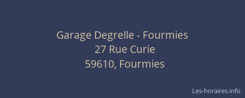 Garage Degrelle - Fourmies