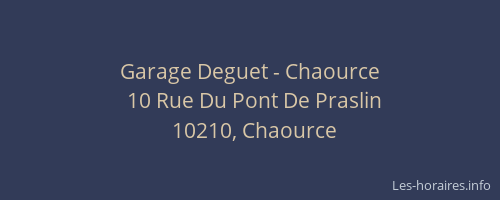 Garage Deguet - Chaource