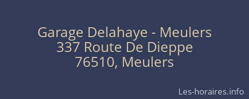 Garage Delahaye - Meulers