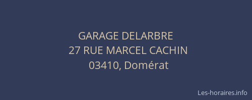 GARAGE DELARBRE