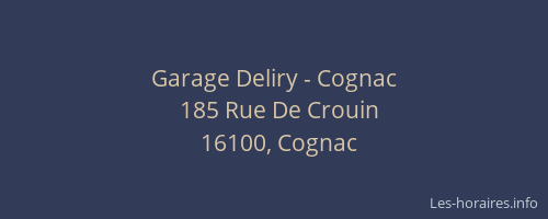 Garage Deliry - Cognac