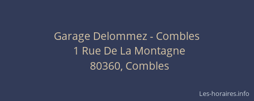 Garage Delommez - Combles
