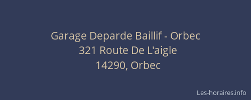 Garage Deparde Baillif - Orbec