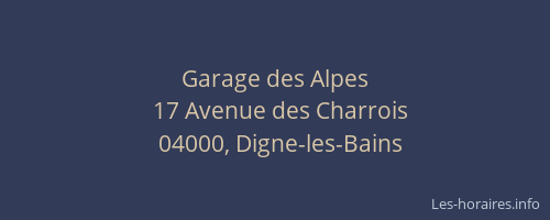 Garage des Alpes