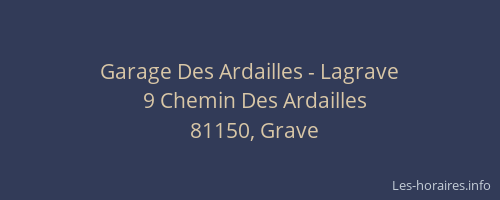 Garage Des Ardailles - Lagrave