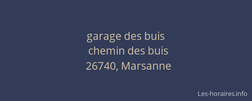 garage des buis