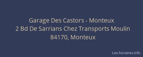 Garage Des Castors - Monteux