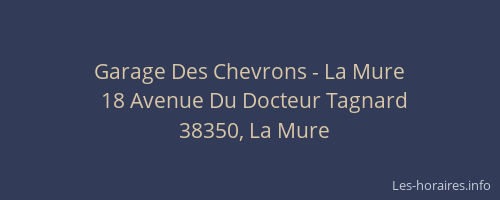 Garage Des Chevrons - La Mure