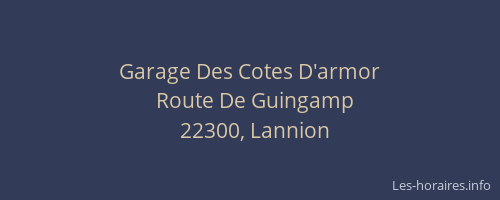 Garage Des Cotes D'armor