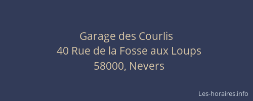 Garage des Courlis