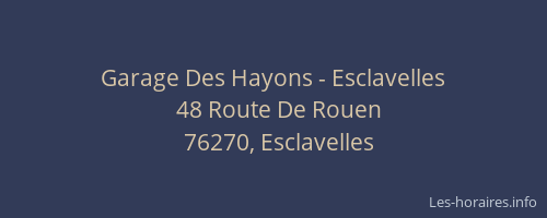 Garage Des Hayons - Esclavelles