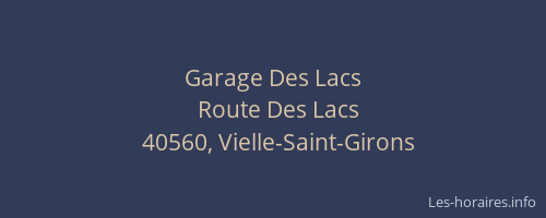 Garage Des Lacs