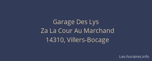 Garage Des Lys