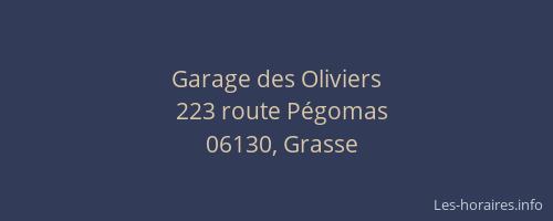 Garage des Oliviers
