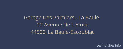 Garage Des Palmiers - La Baule