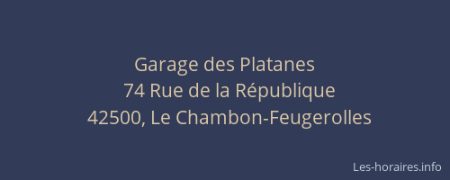 Garage des Platanes